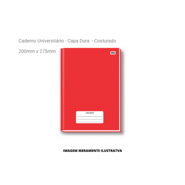 CADERNO - SIDGRAPH - 1 MATERIA BROCHURA VERMELHO 96F